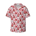 thumbnail image 3 of Goofa Christmas Gnome Printed Men's Casual Short-sleeved Shirt,Lightweight Breathable Button-down,Summer Casual men's top,Versatile Fashion shirt-Large, 3 of 7
