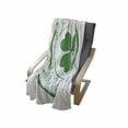 thumbnail image 4 of St. Patrick's Day Soft Flannel Fleece Blanket, Stamp Like Design Greetings for Party March 17 Lucky Shamrock Print, Cozy Plush for Indoor and Outdoor Use, 70" x 90", White and Green, by Ambesonne, 4 of 6
