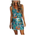 thumbnail image 2 of Vestido sin mangas con tirantes de jersey con estampado sexy a la moda para mujer Pompotops qyievc1320, 2 of 4