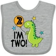 thumbnail image 3 of Inktastic 2nd Birthday Dinosaur 2 Year Old Boy Boys or Girls Baby Bib, 3 of 4