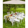 thumbnail image 3 of Outdoor Tablecloth with Umbrella Hole and Zipper Heart Eucalyptus Leaves Outdoor Tablecloths 60x102 Table Cloths Flying Bees Flowers Plaid Patio Table Cloth Cover for Outdoor Tables Picnic Garden, 3 of 4