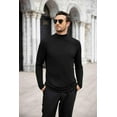 thumbnail image 6 of COOFANDY Men's Fashion Mock Neck T Shirts Long Sleeve Turtleneck Pullover Shirts Basic Slim Fitted Tee Shirts, 6 of 10