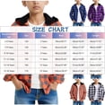 thumbnail image 2 of Boys Girls Flannel Shirt Classic Plaid Hoodie Shacket Long Sleeve Button Down Jacket Uniform Checked Coat 2026 Hooded Outwear, 2 of 7