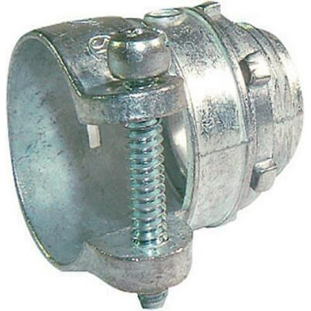 

2Pc Sigma Engineered Solutions ProConnex 3/8 in. D Die-Cast Zinc Squeeze Connector For AC MC or FMC/RWF