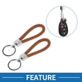 thumbnail image 2 of Llavero para Coche Único Bargains Llavero Universal con Anillo para Llaves de Fob para Casa Aleación de Zinc Tono Plateado Marrón 2 Pcs, 2 of 6