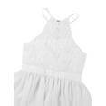 thumbnail image 5 of Venjoe Kids Girls Chiffon Halter Neck Maxi Flower Dress Wedding Bridesmaid Formal Party Evening Gown White 6, 5 of 7