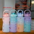 thumbnail image 3 of Gradient Powder2000mlGradient Water Bottle Bpa-free 1.5 / 2l Botella para beber con pajita para fitness, 3 of 5