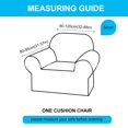 thumbnail image 5 of Eco-Ancheng 2 Piece Sofa Cover Printed Armchair Couch Cover Stretch Sofa Slipcover with Individual Cushion Covers Furniture Protector for Living Room Chairs with Elastic Bottom, Armchair,10, 5 of 6