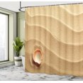 thumbnail image 5 of Ambesonne Animal Shower Curtain, Seashells Yellow Sand, 69"Wx75"L, Sand Brown, 5 of 5