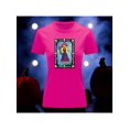 thumbnail image 1 of Playera Blusa Con Impresion De La Catrina De Loteria Dia De Muertos Tradicion Mexicana Color Fucsia Talla Grande Marca Emil SaEs, 1 of 4
