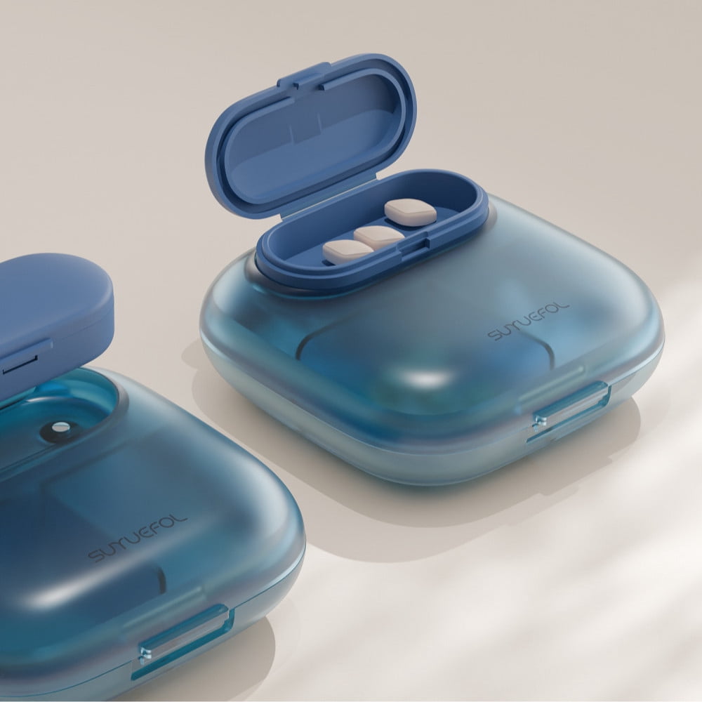 Daily Portable Mini Pill Box 3 Times a Day Medicine Organizer Portable Tablet Pill Vitamin Supplement Storage Case