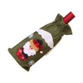 thumbnail image 2 of Funda para botella de vino, funda con cordón de Navidad, fundas universales para champán, ropa de de comedor, accesorios de Navidad para Kits de decoración para fiestas Muñeco de nieve/Verde Bewildely HA068081-01, 2 of 6