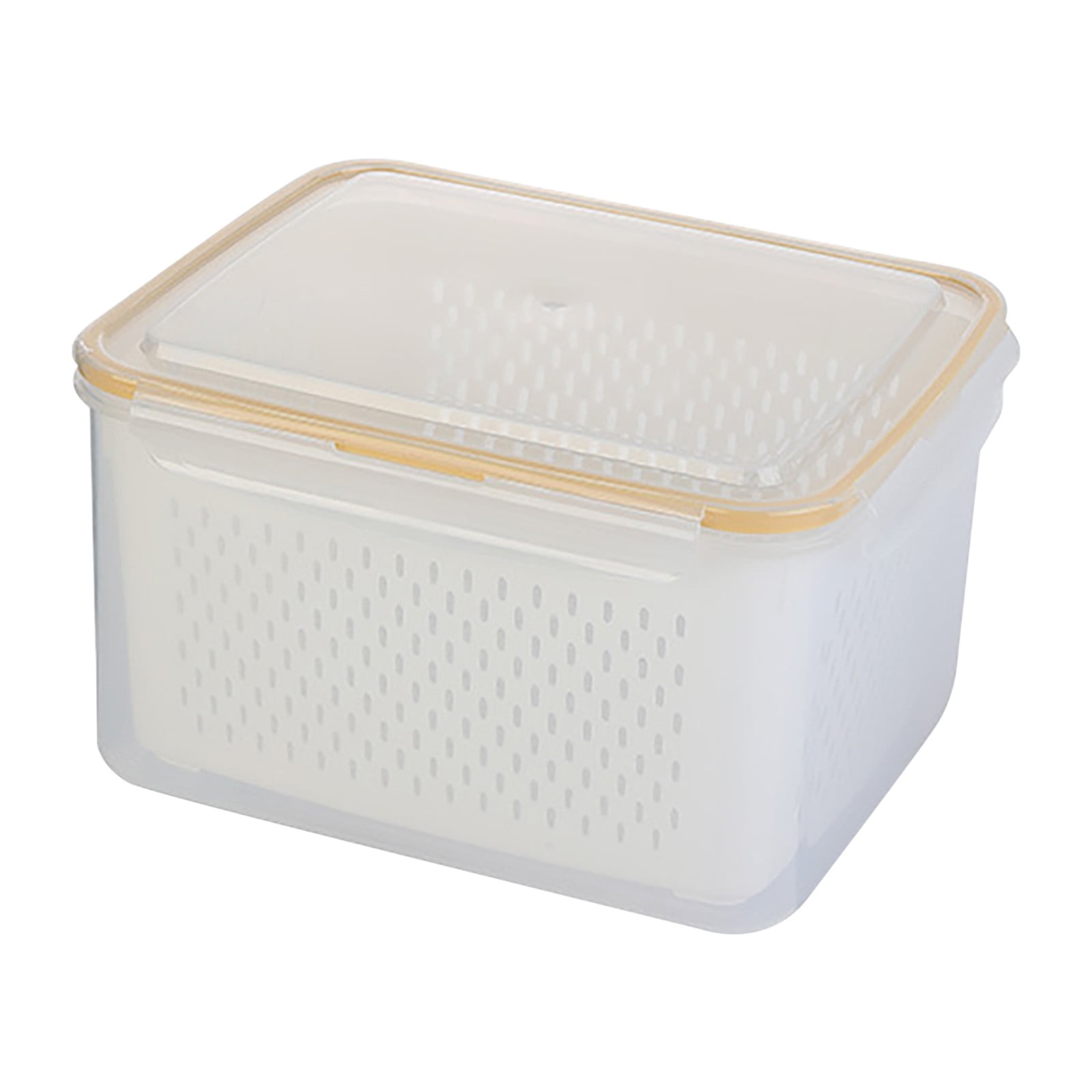 Yika Fruit Containers For Fridge - Leakproof Food Storage Containers With Removable Colander - Safe Produce Containers Keep Fruits, Vegetables, Meat Fresh Longer