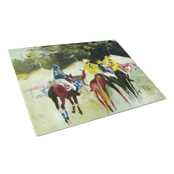 Caroline's Treasures Polo at the Point Glass Cutting Board Large