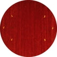thumbnail image 1 of Ahgly Company Indoor Round Abstract Yellow Contemporary Area Rugs, 6' Round, 1 of 4