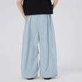 thumbnail image 4 of Kiijoy Boys Wide Leg Pants Casual Lightweight Elastic Waist Baggy Trousers, Sizes 8-9, 4 of 4