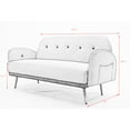 thumbnail image 2 of Glavbiku 58" Velvet Sofa with Gold Legs,Upholstered Loveseat with 2 Pillows for Living Room,, 2 of 9