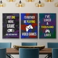 thumbnail image 2 of Gamer at Play I - Framed Premium Gallery Wrapped Canvas L Frame 3 Piece Set - Ready to Hang, 2 of 9