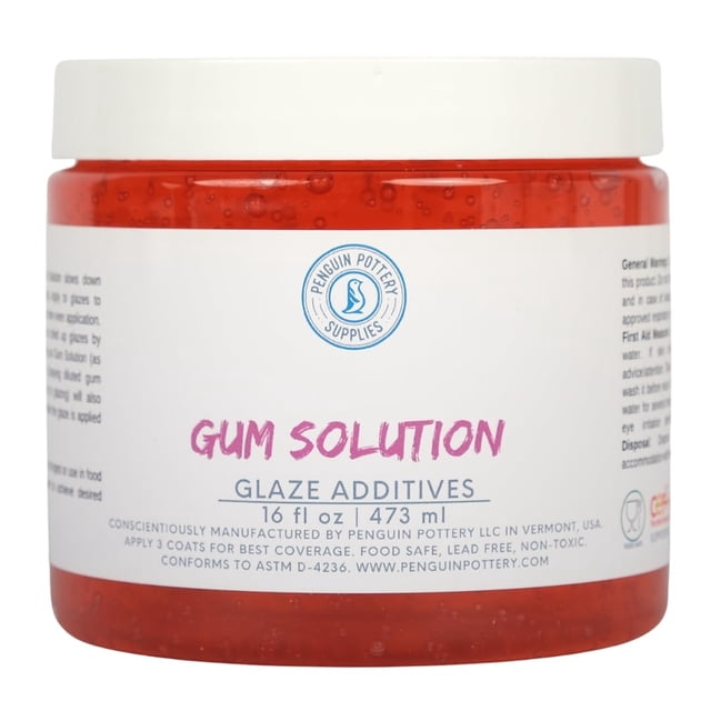 Solución de goma Penguin Pottery 473 ml, aditivo para esmalte cerámico