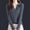 Gray, variant on FamilyThread Womens Fall Long Sleeve Sweaters Tops Lapel V Neck Knit Sweater Solid Color Casual Soft Pullover Shirt Comfy Clothes
