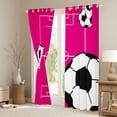 thumbnail image 3 of Manfei Sport Soccer Curtains Pack of 2 (42x84 Each) for Female Men Women,Boys Football Print Curtains Blackout,Ball Gamer Bedroom Curtains,Luxury Bedroom Decor, 3 of 6