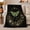 Luna Moth and Moons, variant on Green Luna Moth beneath Moon Phases and Stars, Mystical Botanical Style for Moth Lovers, Celestial Garden Motif and Birthday Gift, Cozy Flannel Blanket for Bedroom and Reading Nook, Home Decor