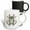 Multicolor, variant on 3drose, Letter N- White Rabbits Monogram with Shells and Crown, 11oz Two-tone Red Mug