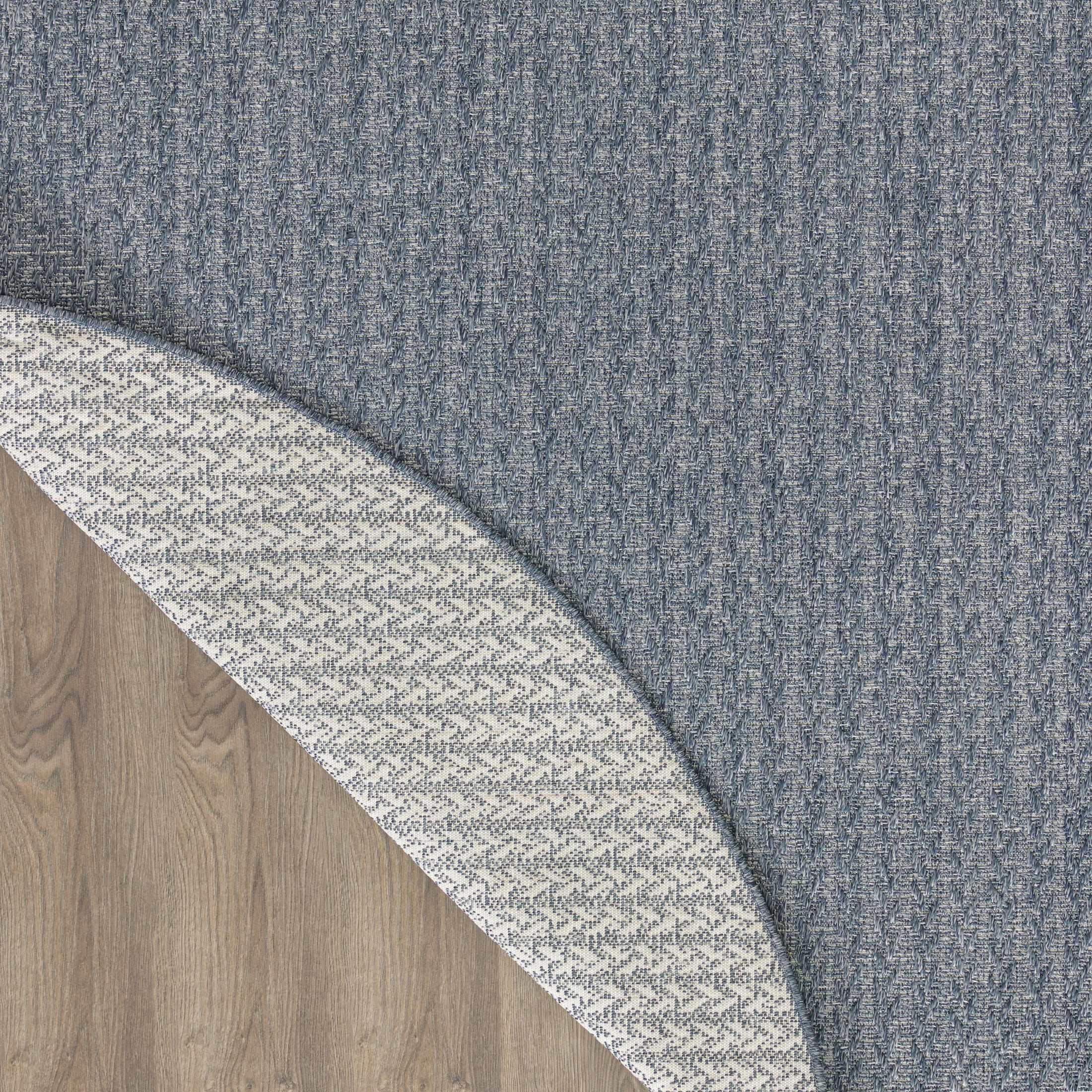 Nourison Tulum 8' x Round Denim Outdoor Rug