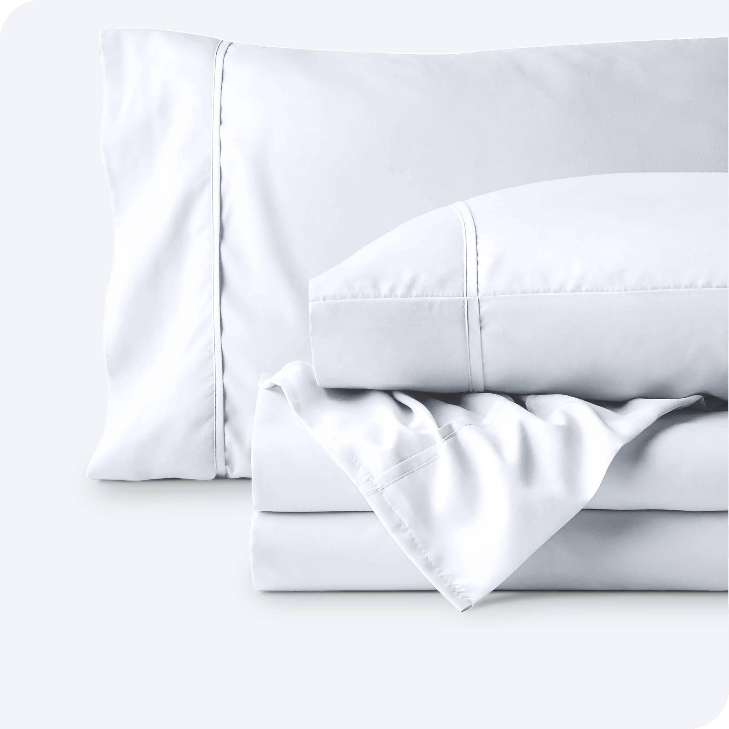 Bare Home White Microfiber Sheet Set, Wrinkle Resistant, Deep Pocket, Twin XL