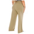 thumbnail image 3 of Edvintorg Women's Solid Wide Leg Lounge Pants Fashion Loose High Waisted Long Straight Trousers Pants Casual Work Pants with Pockets, 3 of 6