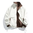 thumbnail image 4 of JTieacloth Men's Jackets Coats Men's Flight Jacket Lightweight Windbreaker Full Zip Casual Jacket Brown, 4 of 5