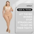 thumbnail image 5 of Manzi 1 Pair Plus Size Tights for Women 70D Control Top Opaque Pantyhose,Size XL to 5XL, 5 of 7
