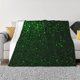 thumbnail image 1 of Fotbe Green Sparkling Manta de Franela con Estampado, Manta Ultrasuave para Cama, Sofá, Auto, Hipoalergénica y Antibolitas-60"x50", 1 of 6