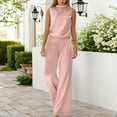thumbnail image 3 of Kureaily Women's Solid Color Sleeveless Loose Jumpsuit Women Stretchy Trousers, 3 of 5