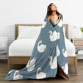 thumbnail image 5 of Swan Blanket for Boys Girls, Cute Swan Themed Design Printed Throw Blankets for Kids Lap, Chair, Warm Soft Cozy Blanket, 30"x 40", 5 of 6