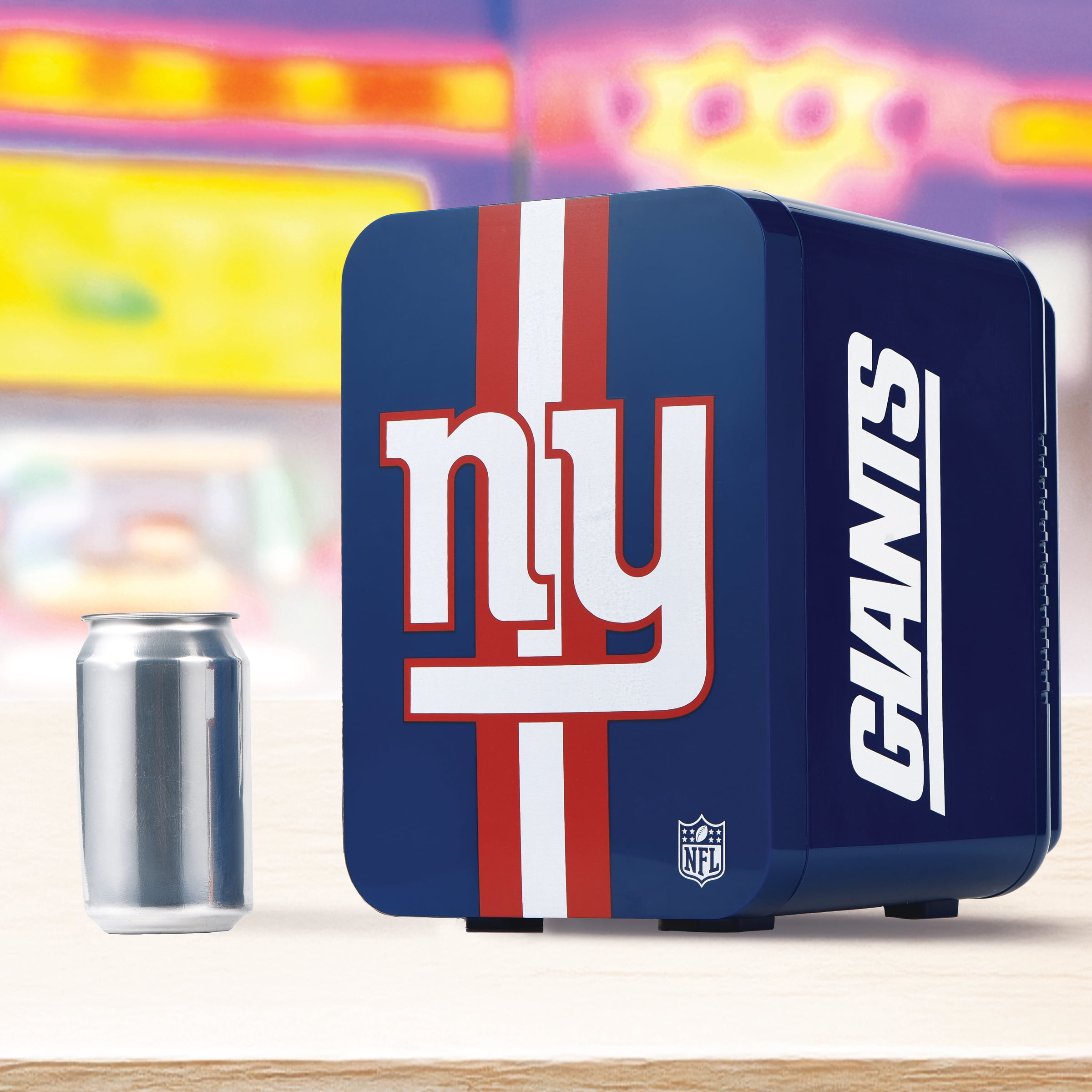 NFL New York Giants Mini Fridge, Dark Blue, 4L, 6 Cans