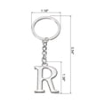 thumbnail image 2 of Uxcell Initial Letter Key Chain, Letter R Key Chain Pendant Key Ring Bag Backpack Decor, Silver, 2 of 7
