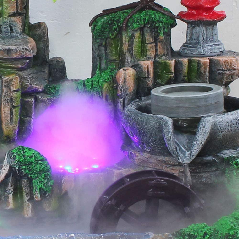 Water Fountain Humidifier Feng Shui Ornaments Fish Shape Waterscape Home Decor 