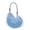 Blue, variant on Women Handmade Crochet Seashell Purse with Pearl Chain Fashion Elegant Summer Beach Tote Boho Clutch Shoulder Bag for Women