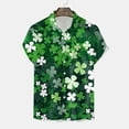 thumbnail image 4 of Mens Polo St. Patricks'S Day Short Sleeve 3D Printing Hawaii Mens Performance Polos,GN6,XL, 4 of 5