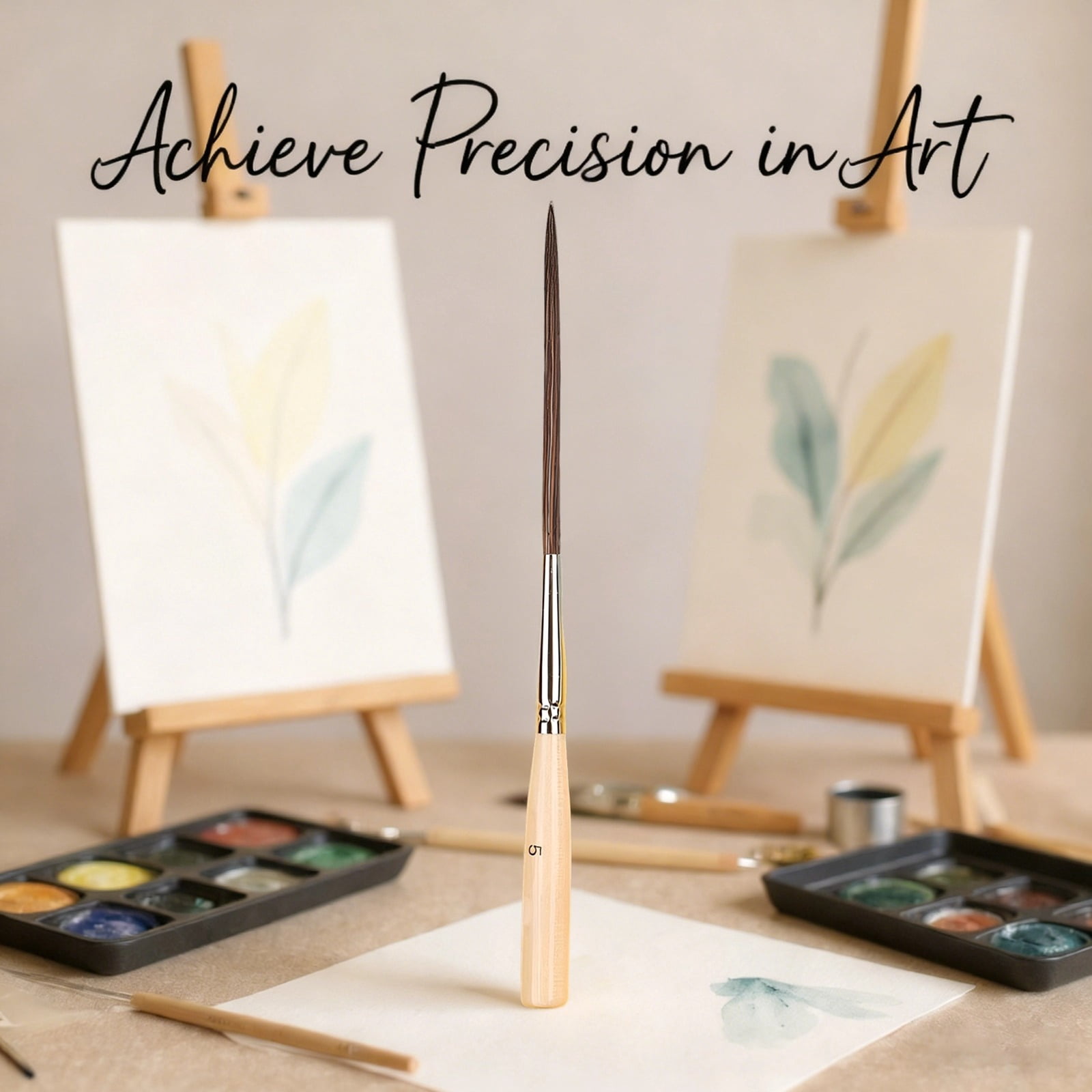 3 Pcs Long Liner Brushes Set, 7259 Ox Ear Hair Detail Paint Brushes with Extra Long Fine Point Tip, Pinstriping Scroll Outlining Brush for Watercolor
