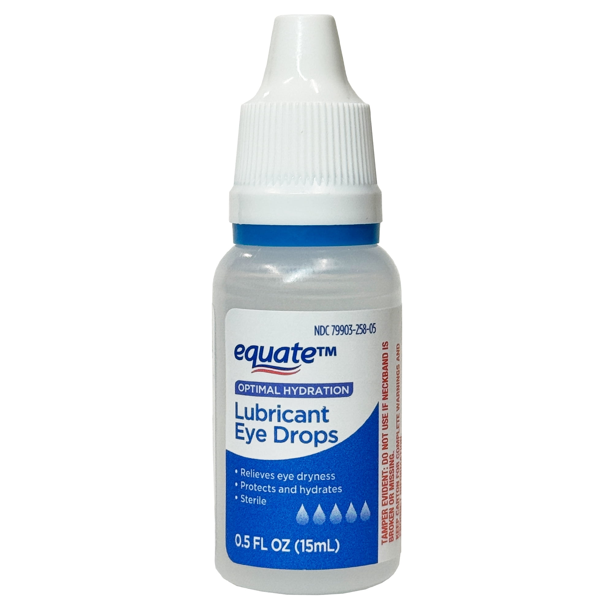 (6 pack) Equate Optimal Lubrication and Hydration Eye Drops, 0.5 FL OZ