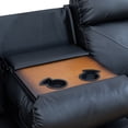 thumbnail image 5 of Aukfa 3 Seater Recliner Sofa Chair with Cupholder for Living Room, Power Home Theater Seating, Black, 5 of 10