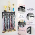 thumbnail image 4 of Wall Metal Award Rack Holds 64+ Sports Medals - Our Never Give Up, 4 of 5