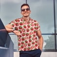 thumbnail image 4 of Balery Cute Strawberry Camisa Polo de Hombre con Estampado, de Manga Corta y Tejido Medio, Camisa Tipo Golf Polo-X-Large, 4 of 6