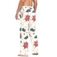 thumbnail image 3 of FORMRS Mens Pajama Pants with Pockets Sleepwear Lounge Bottoms Sizes S-2XL, Beige Christmas Candy Canes, 3 of 7
