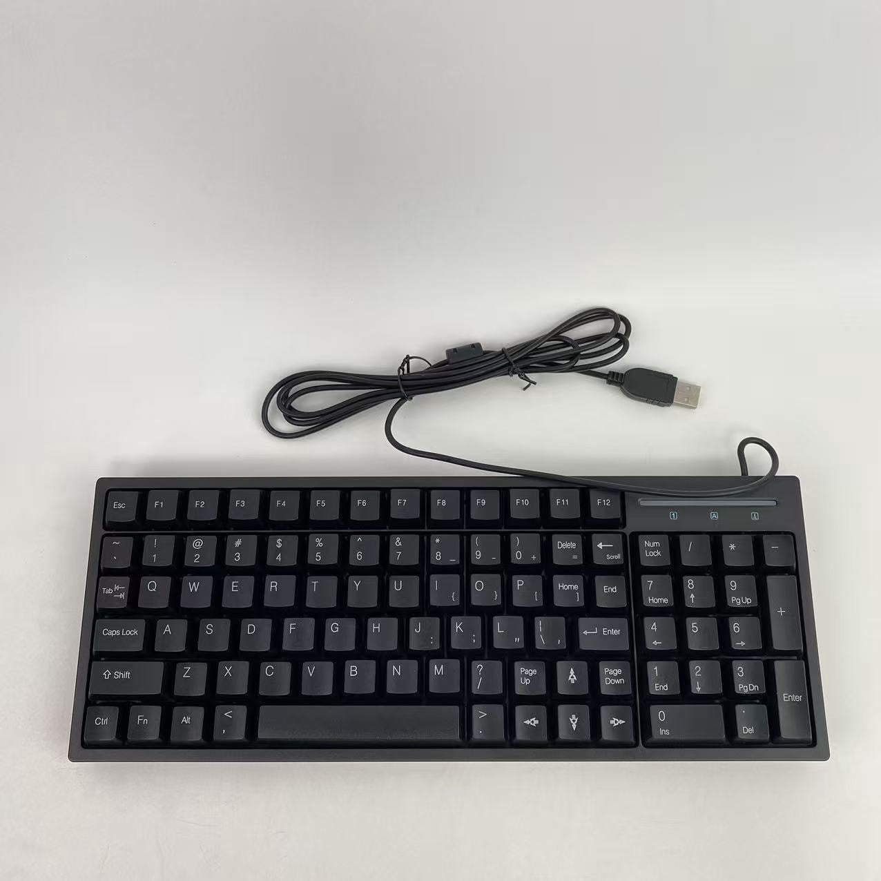 NFK Keyboards,Ultra-Slim Compact USB Wired Keyboard for Mac and PC,Windows 10/8 / 7 / Vista/XP (Black) (1PCS)