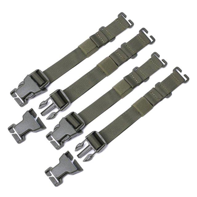 4 Correas de Mochila con Clips de Hebilla, Correas de CompresióN para Mochila, Correa de Accesorios, Correas de Equipaje, Color Verde