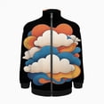 thumbnail image 2 of Colorful Clouds Art Print Jacket Men's Street Cool Long Sleeves Coat Personality Tops Oversized Zipper Jackets Male Clothes, 2 of 7