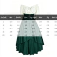 thumbnail image 3 of Womens Renaissance Costume, Women Renaissance Costume Medieval High Waisted Skirt Set | 2 Piece Victorian Set,Off Shoulder Collar,Flared Sleeves,Skirt Length Up to Ankle, Dark Green S, 3 of 6